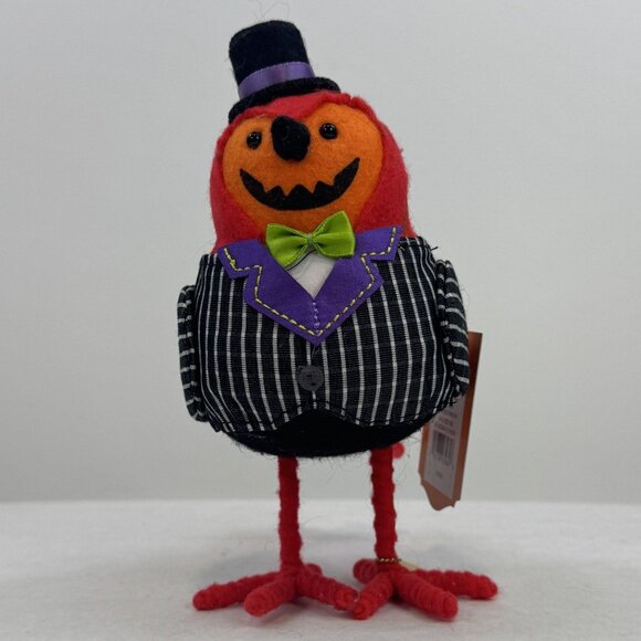 Hyde & Eek! Gourdon Featherly Friends Halloween Bird Decoration Top Hat NEW - Picture 1 of 12